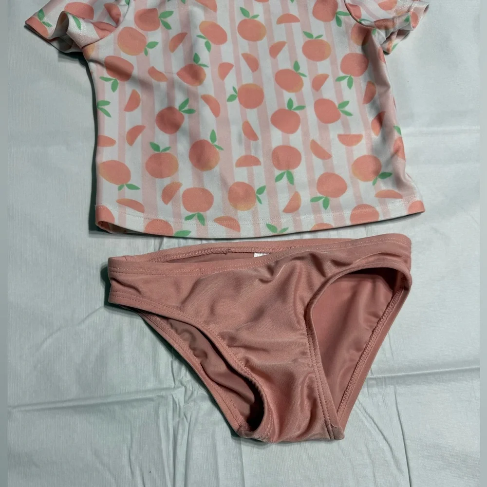Floatimini Peach Baby Toddler Girl Swimsuit Set Size 24 Months